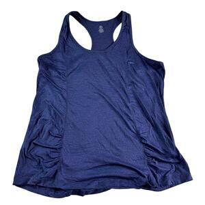 Gaiam Womens Energy Yoga Slim Fit Tank sz XL Maritime Blue Heather New with Tags